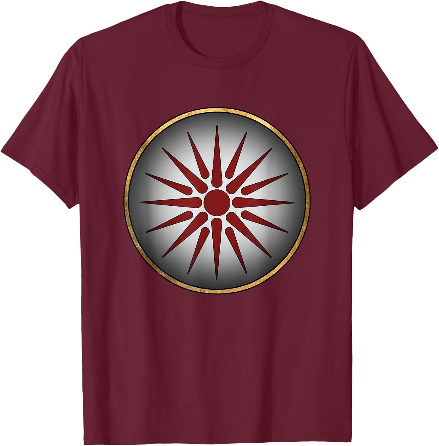 Macedonian Shield Ancient Makedon Alexander the Great T-Shirt - T-Shirt | Maroon