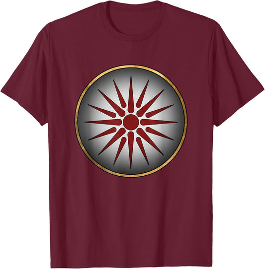 Macedonian Shield Ancient Makedon Alexander the Great T-Shirt - T-Shirt | Maroon