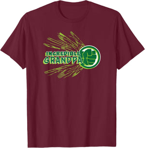 Marvel Hulk Incredible Grandpa Family Trip Vacation T-Shirt - T-Shirt | Maroon