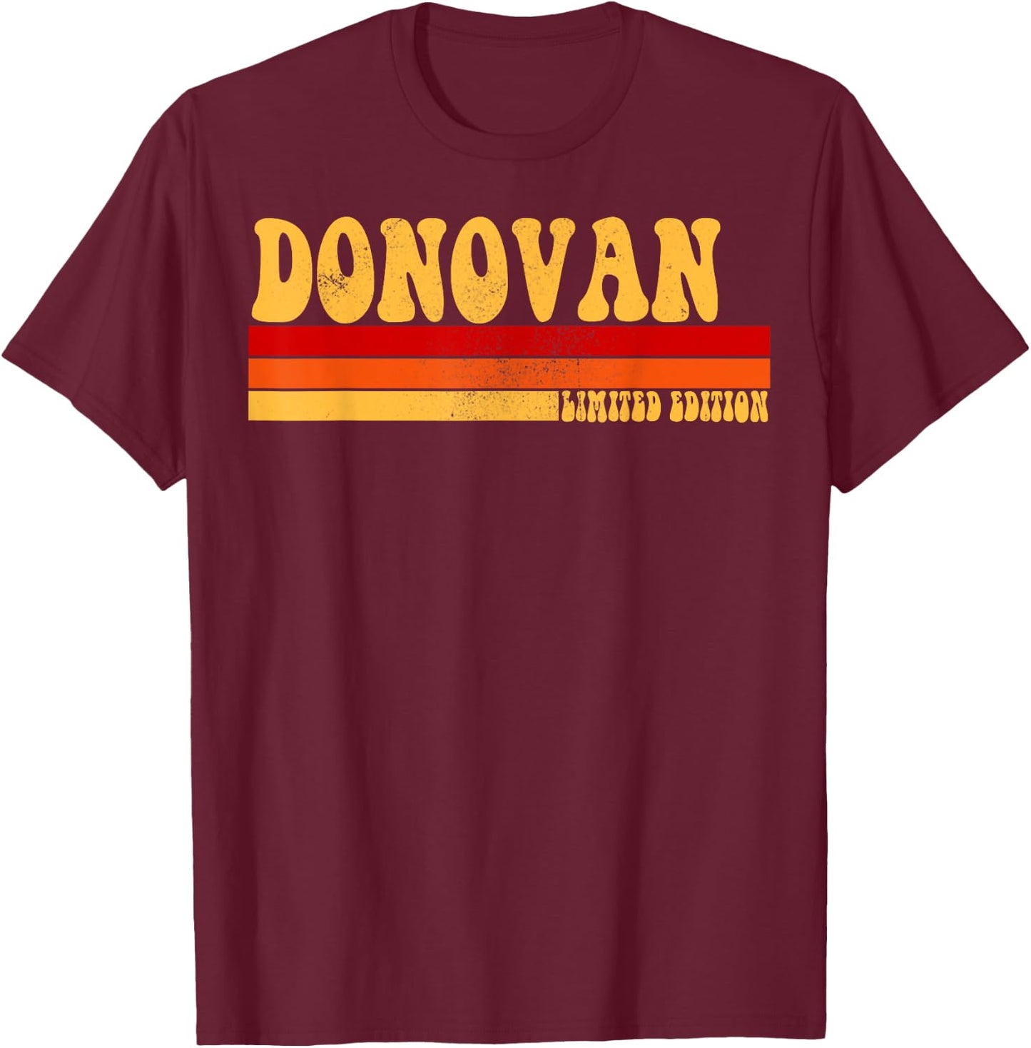 DONOVAN Name Personalized Idea Men Retro Vintage DONOVAN T-Shirt - T-Shirt | Maroon