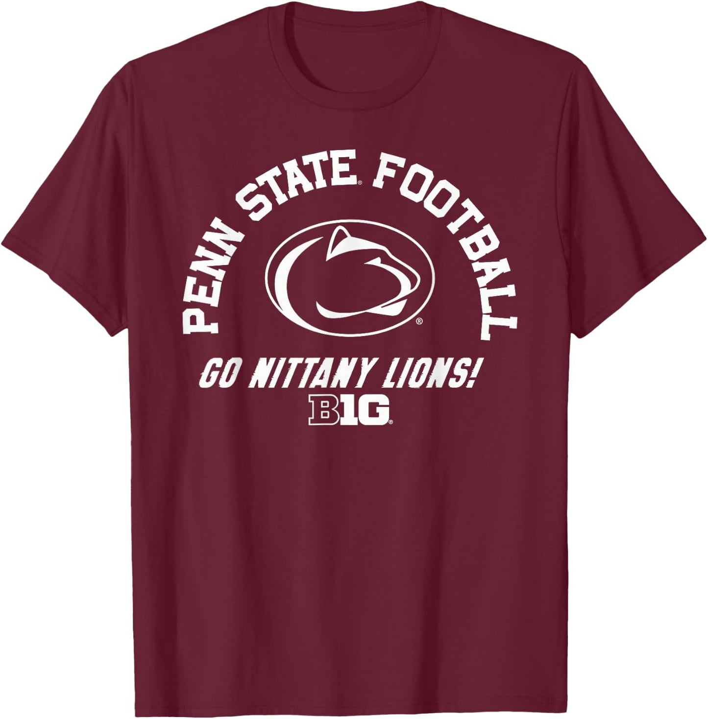 Penn State Nittany Lions Big 10 Football Officially Licensed T-Shirt - T-Shirt | Maroon