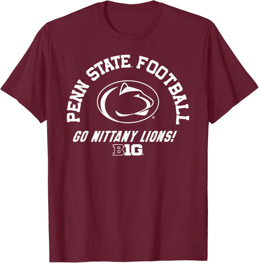 Penn State Nittany Lions Big 10 Football Officially Licensed T-Shirt - T-Shirt | Maroon