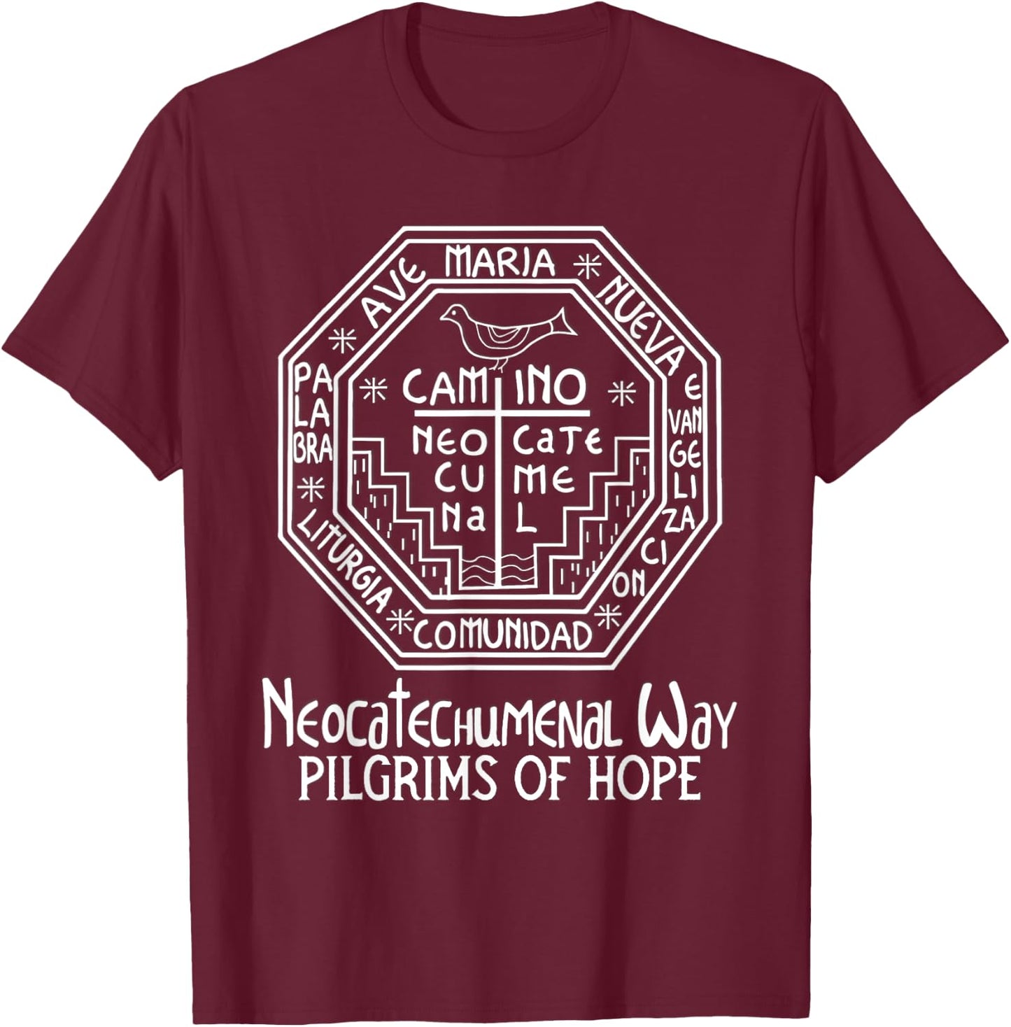 Neocatechumenal Way NCW Modern Catholic T-Shirt - T-Shirt | Maroon