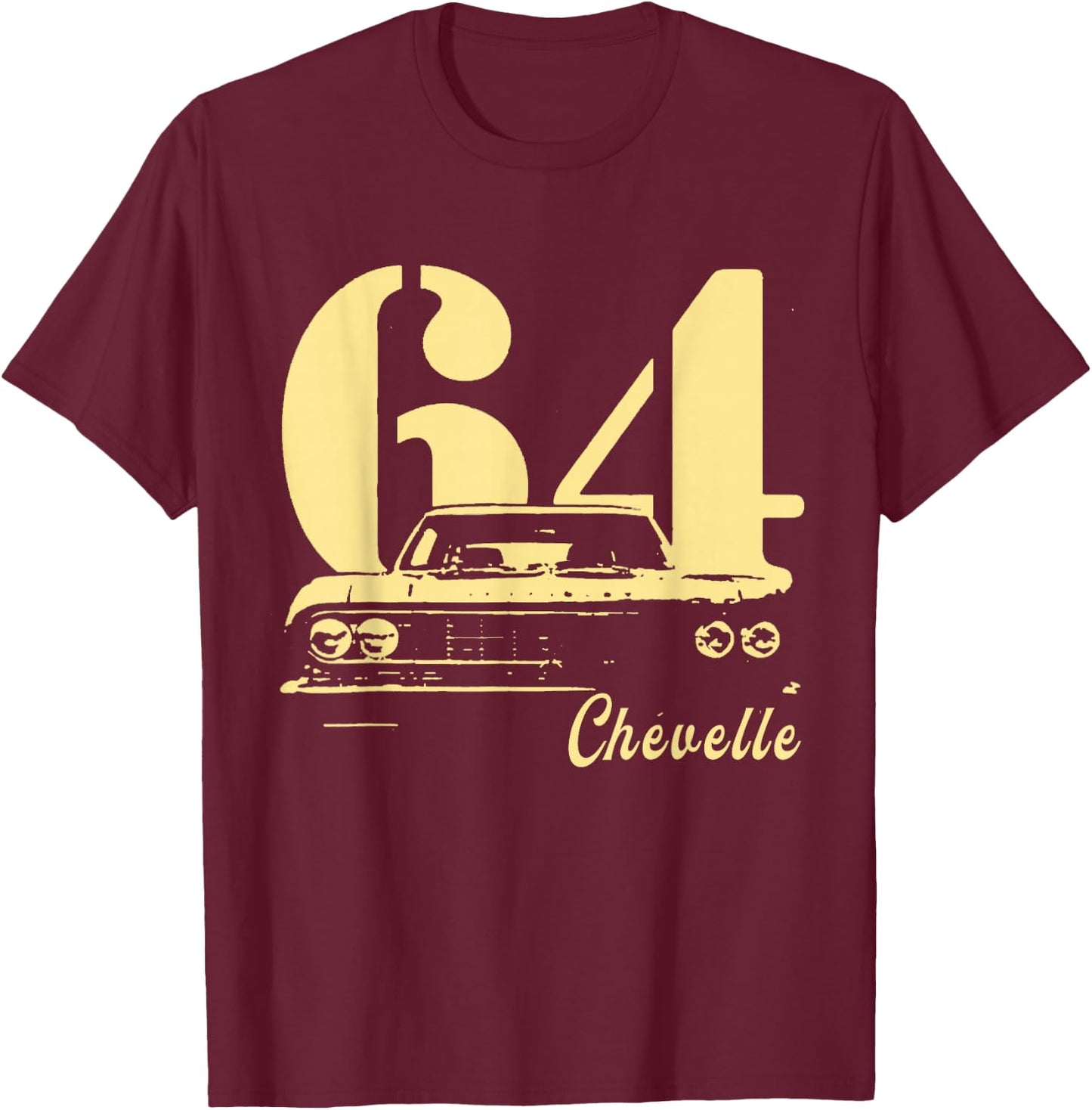1964 64 Chevelle SS Trending Chevys Muscle Car T-Shirt - T-Shirt | Maroon