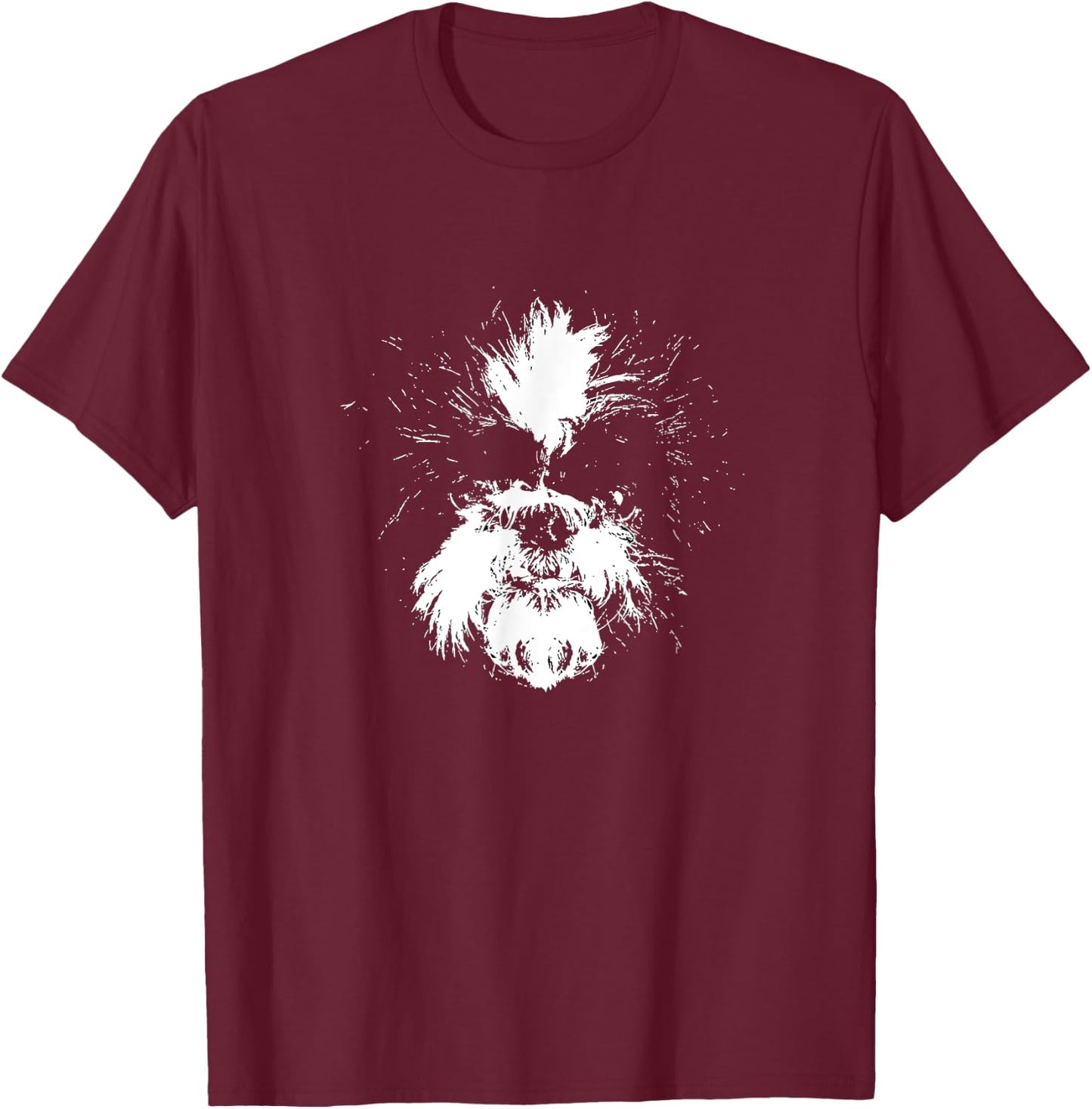 Shih Tzu Little Lion Sketch Asian Toy Dog Breed Shih Tzus T-Shirt - T-Shirt | Maroon