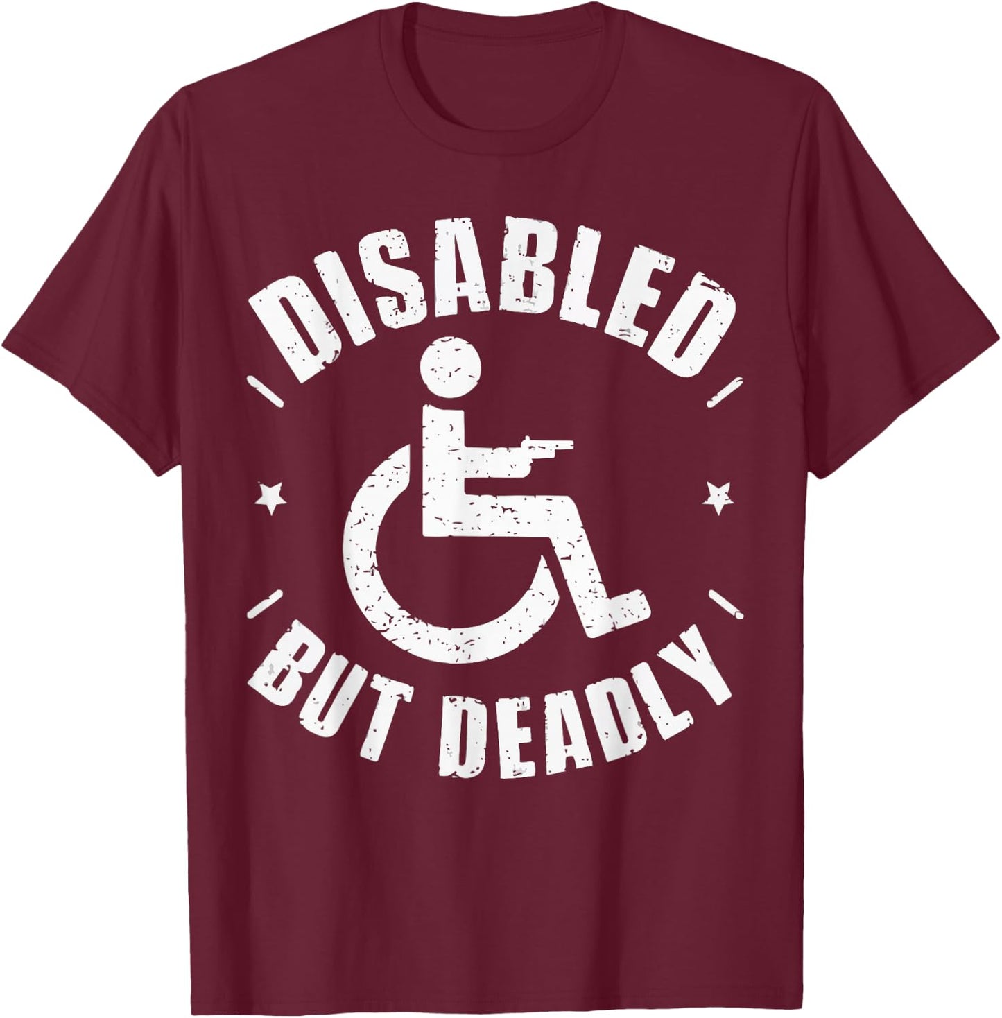 Disabled Veteran Handicap Military Soldier Veterans Day T-Shirt - T-Shirt | Maroon