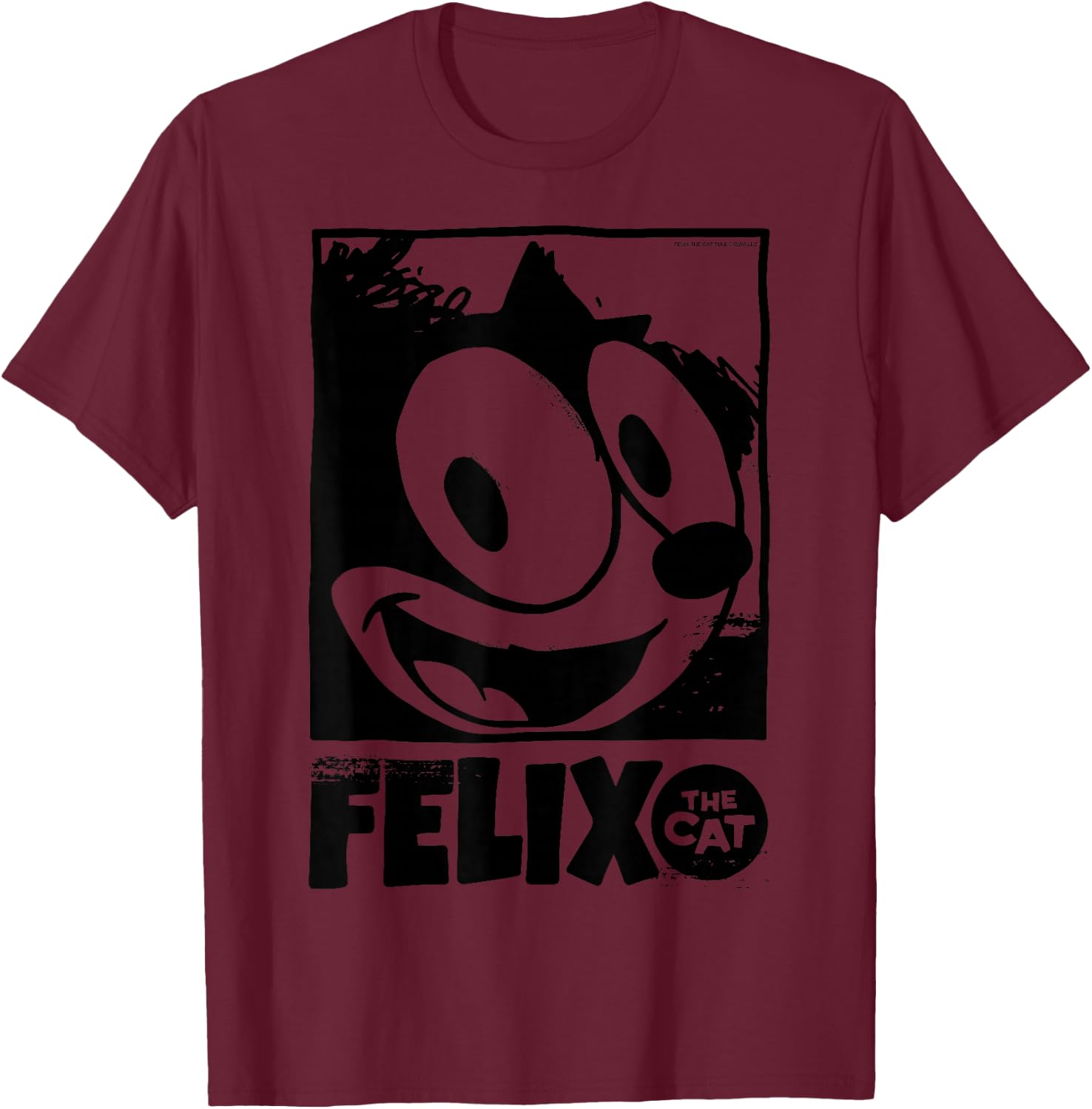 Felix The Cat Portrait T-Shirt - T-Shirt | Maroon