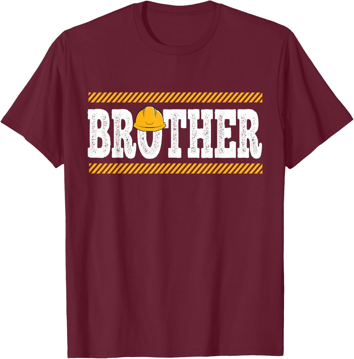 Funny Brother Construction Excavator Kids Boy Family Set T-Shirt - T-Shirt | Maroon