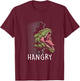 Funny Hangry T-Rex Lover Dinosaur Animal Cartoon T-Shirt - T-Shirt | Maroon