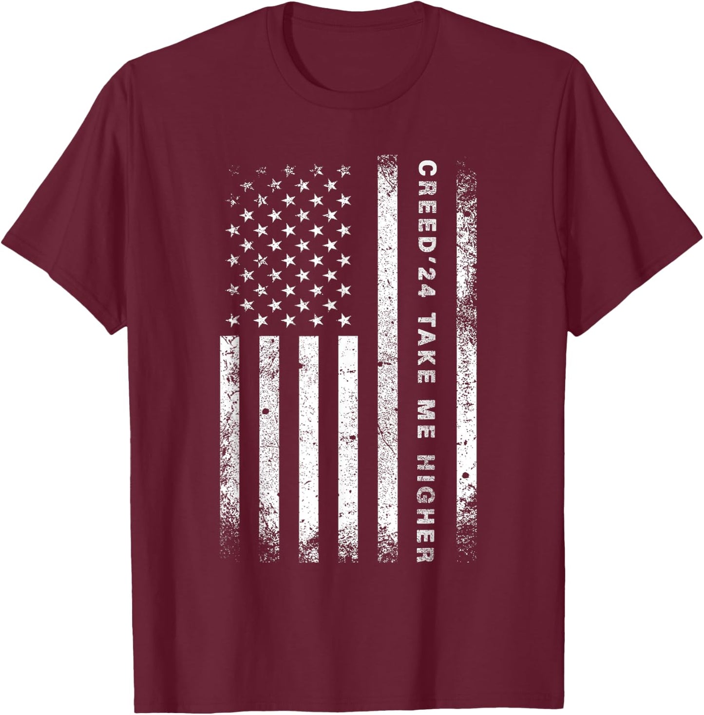 Creed '24 Take Me Higher Women Men Support 2024 T-Shirt - T-Shirt | Maroon