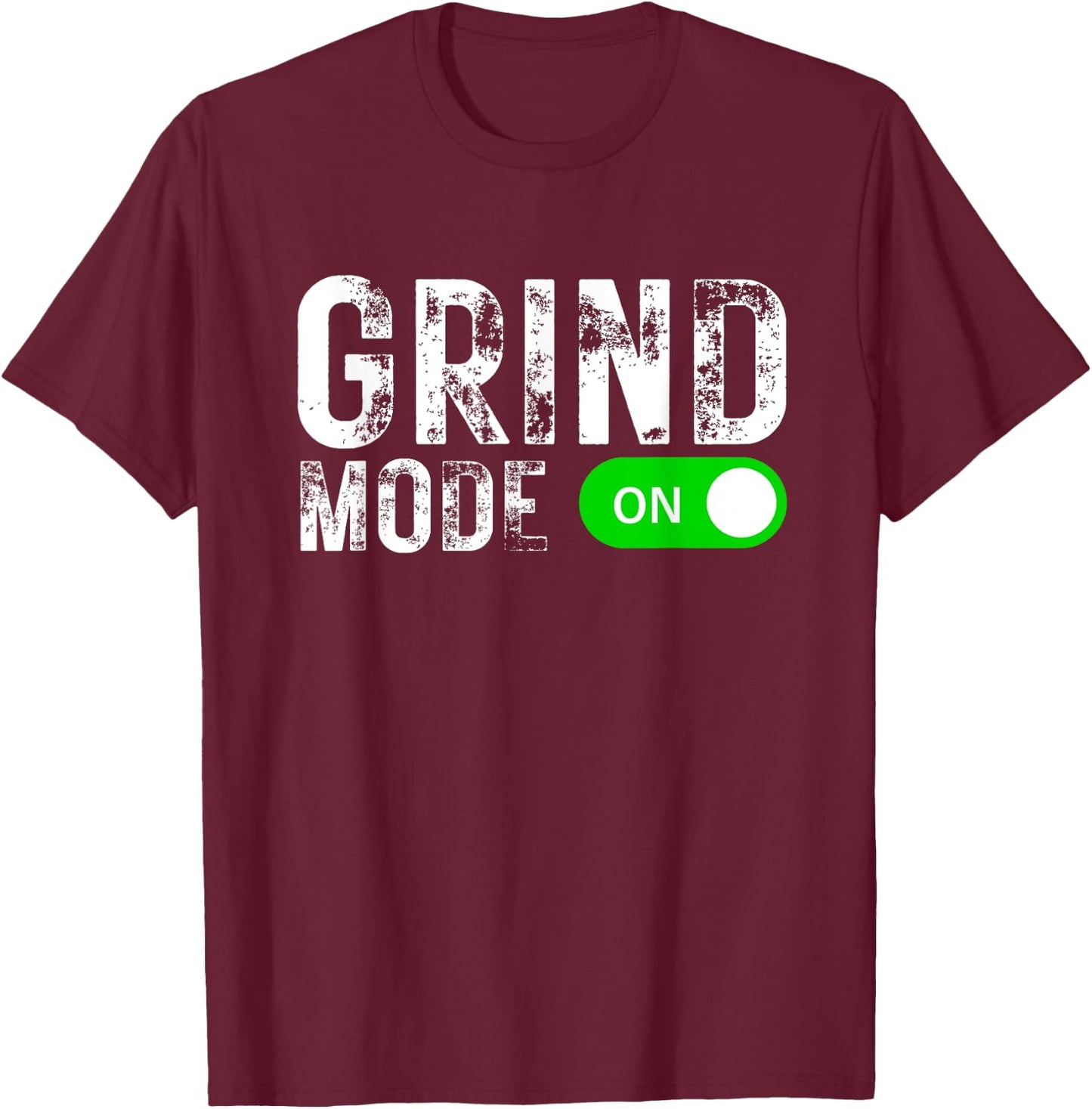 Grind Mode On Hustle Business Y2K Gym Workout Entrepreneur T-Shirt - T-Shirt | Maroon
