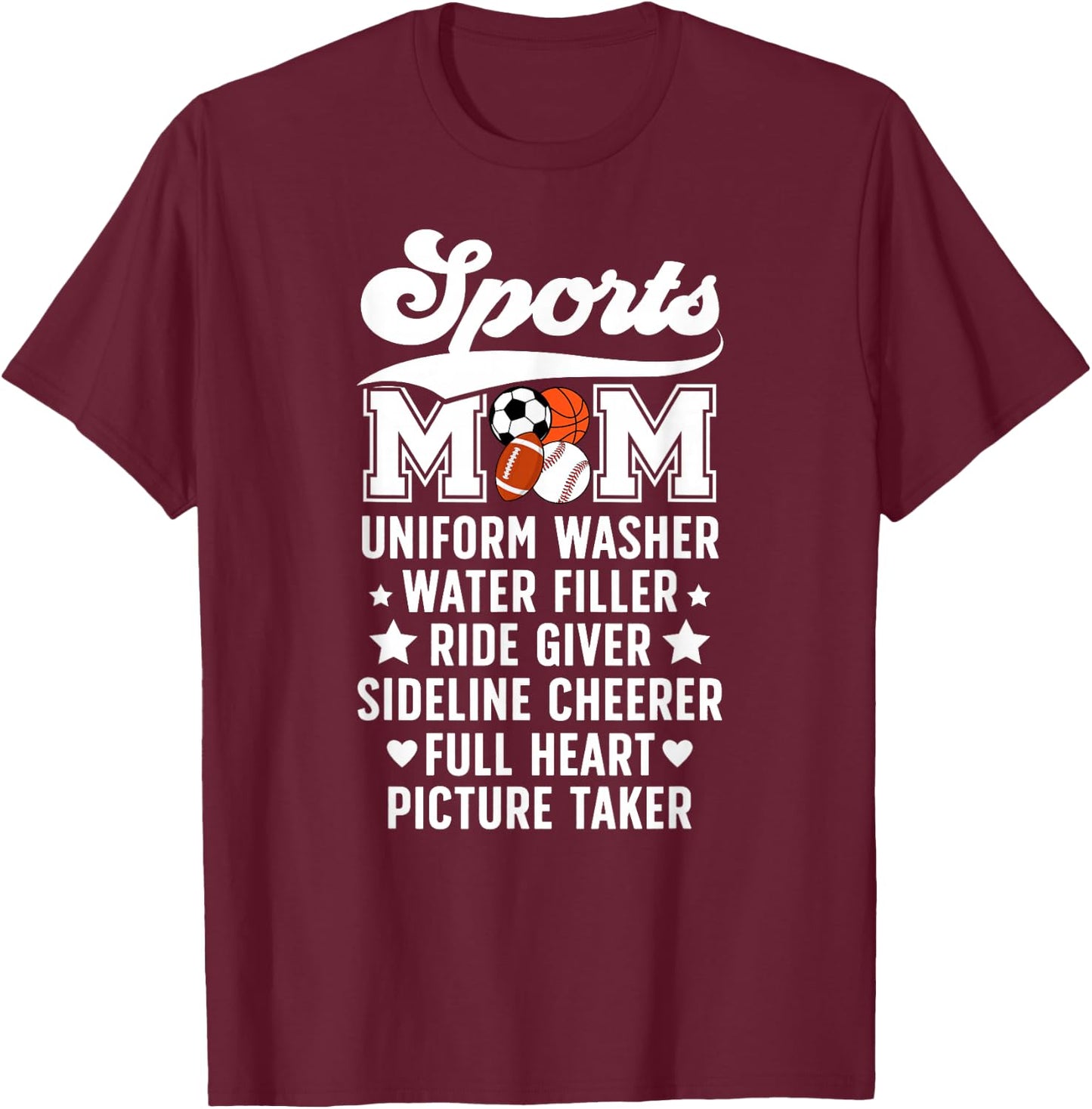 Sports Mom Definition Sports Mama Sports Mother Sport Mom T-Shirt - T-Shirt | Maroon