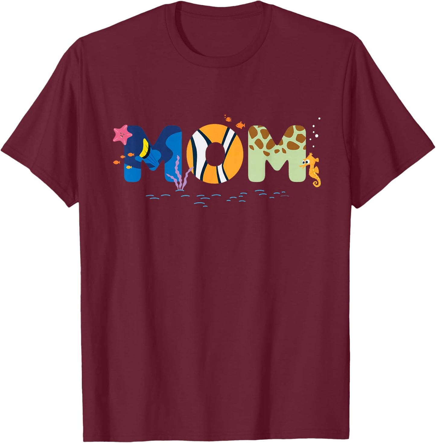 Disney and Pixar’s Finding Nemo Mom Mother’s Day Birthday T-Shirt - T-Shirt | Maroon