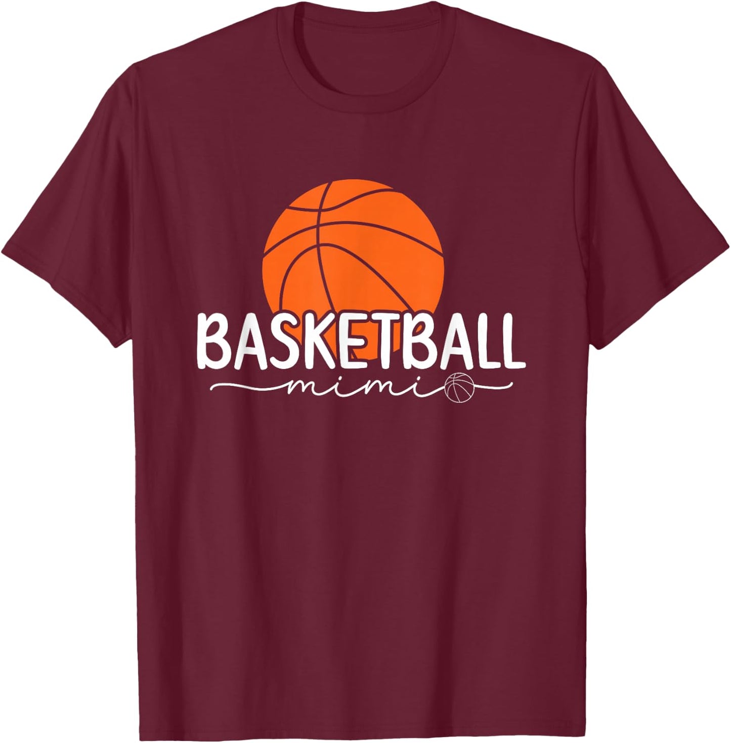 Basketball Mimi Proud Basketball Player Mimi Grandma T-Shirt - T-Shirt | Maroon