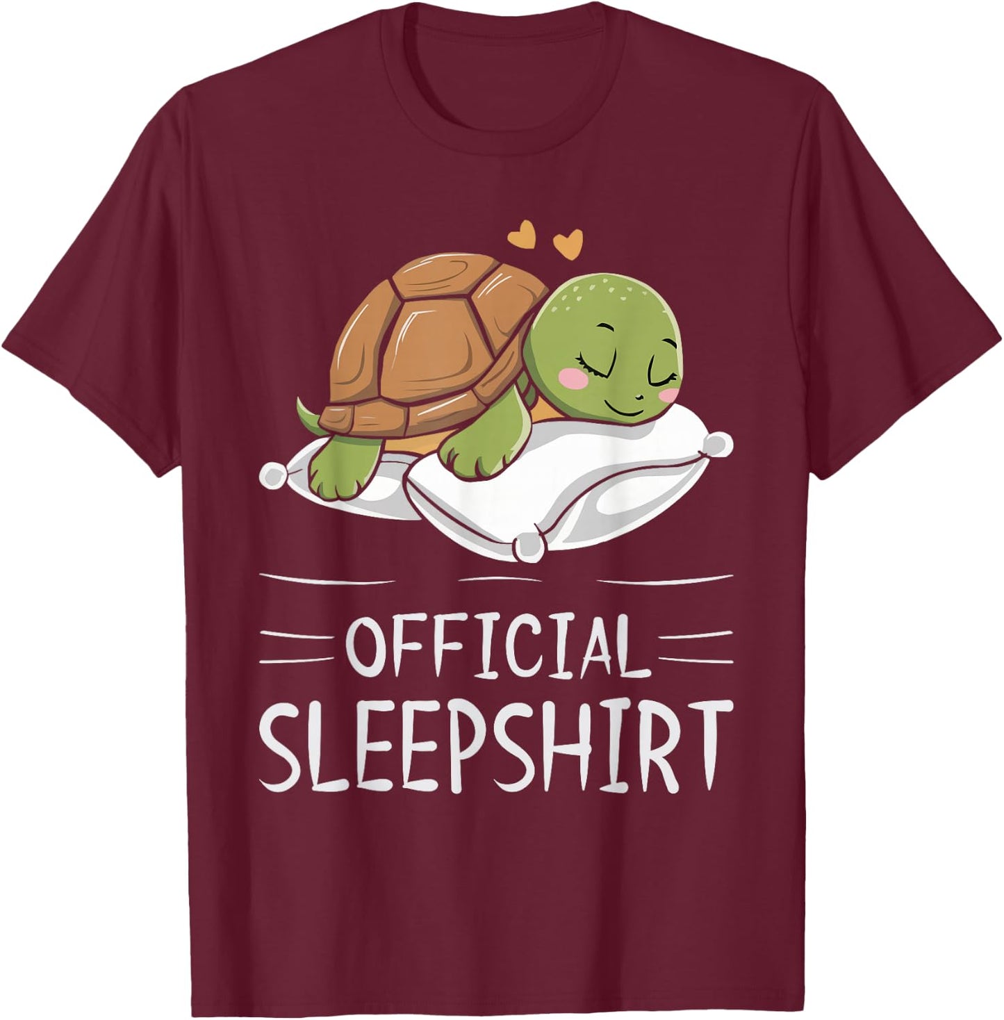 Turtle Official Sleepshirt Sleeping Turtles T-Shirt - T-Shirt | Maroon