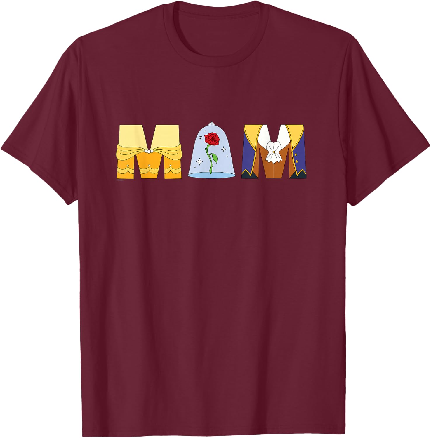 Disney Beauty and the Beast Belle Mother’s Day Birthday Mom T-Shirt - T-Shirt | Maroon