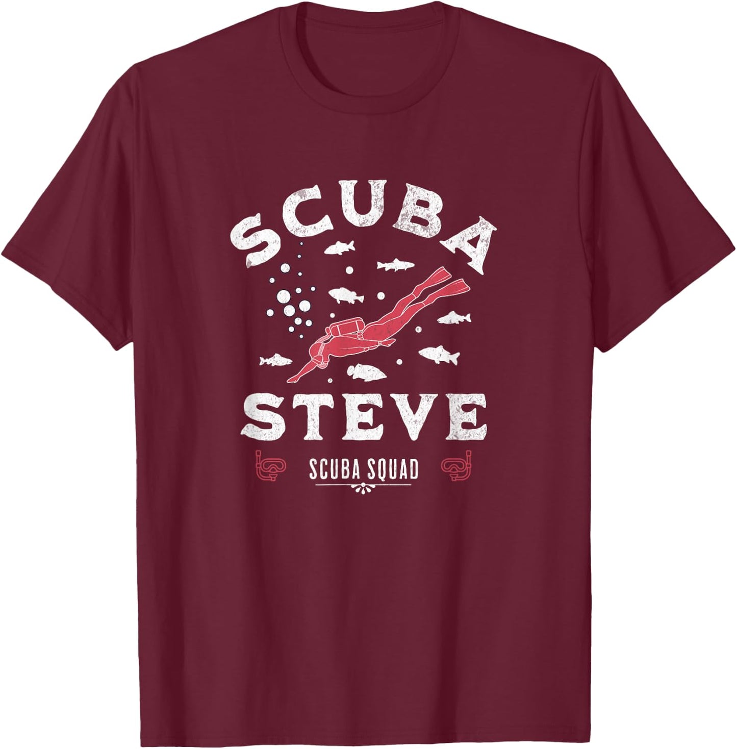 Scuba Steve's Scuba Squad T-Shirt - T-Shirt | Maroon