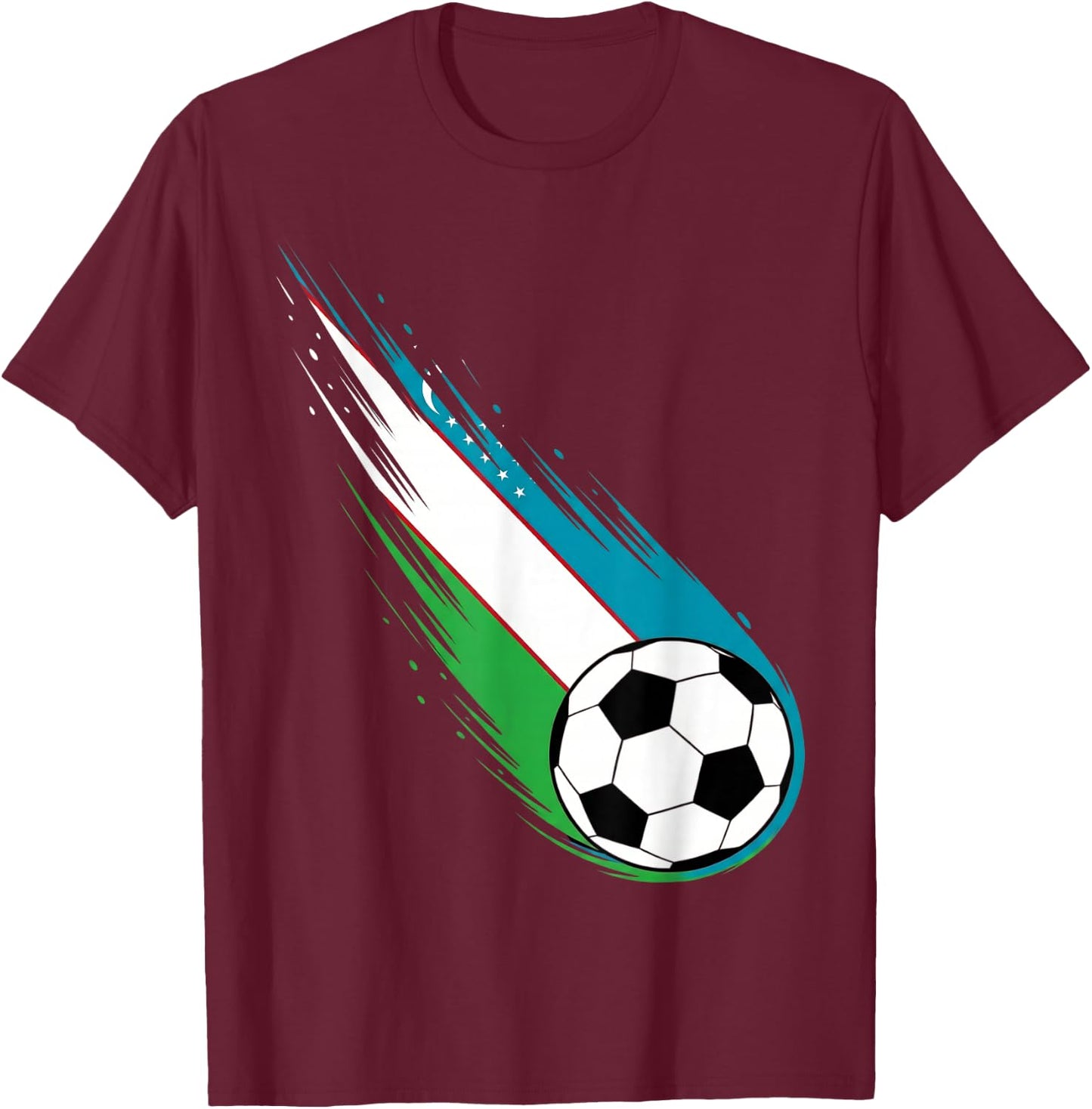 Uzbekistan Flag Graphic Uzbekistan Pride Heritage T-Shirt - T-Shirt | Maroon