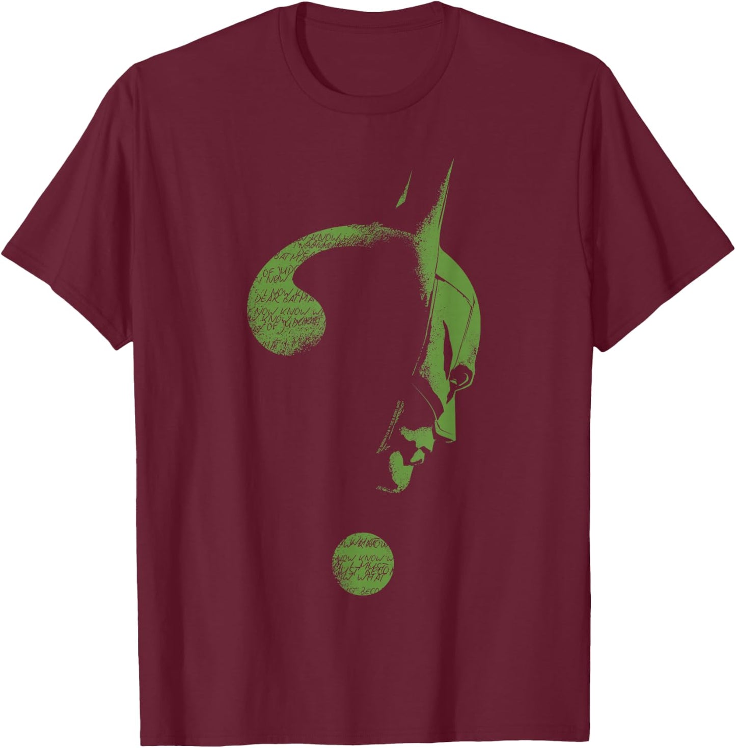 The Batman Question Mark T-Shirt - T-Shirt | Maroon