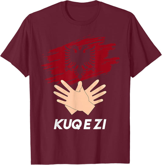 Albanian Flag Shqip Shqiponja Albanian Eagle Albania T-Shirt - T-Shirt | Maroon