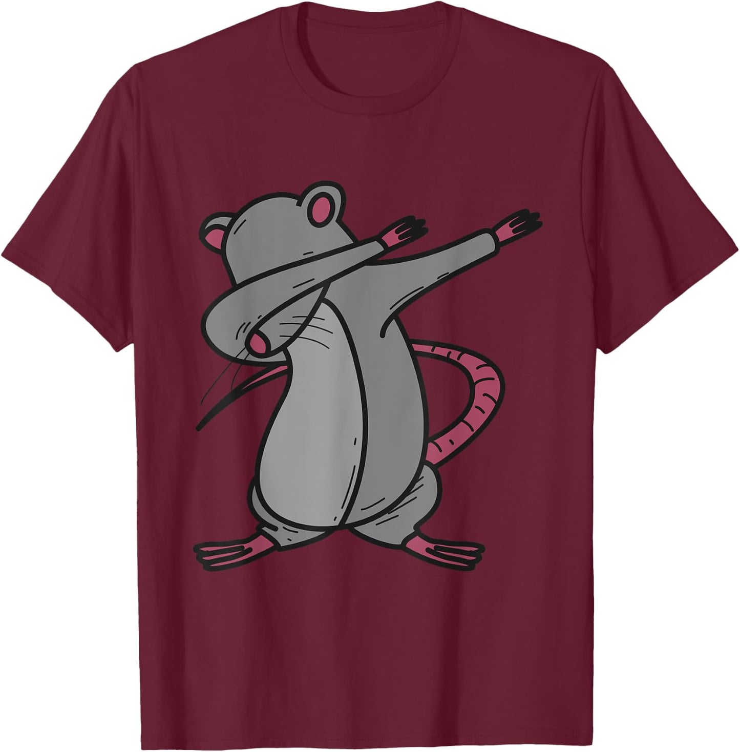 Dabbing Rat | Cool Striking Rat Lovers Gift T-Shirt - T-Shirt | Maroon
