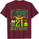 It's St Patrick's Day & My 21st Birthday Glass Of Beer Men T-Shirt - T-Shirt | Maroon