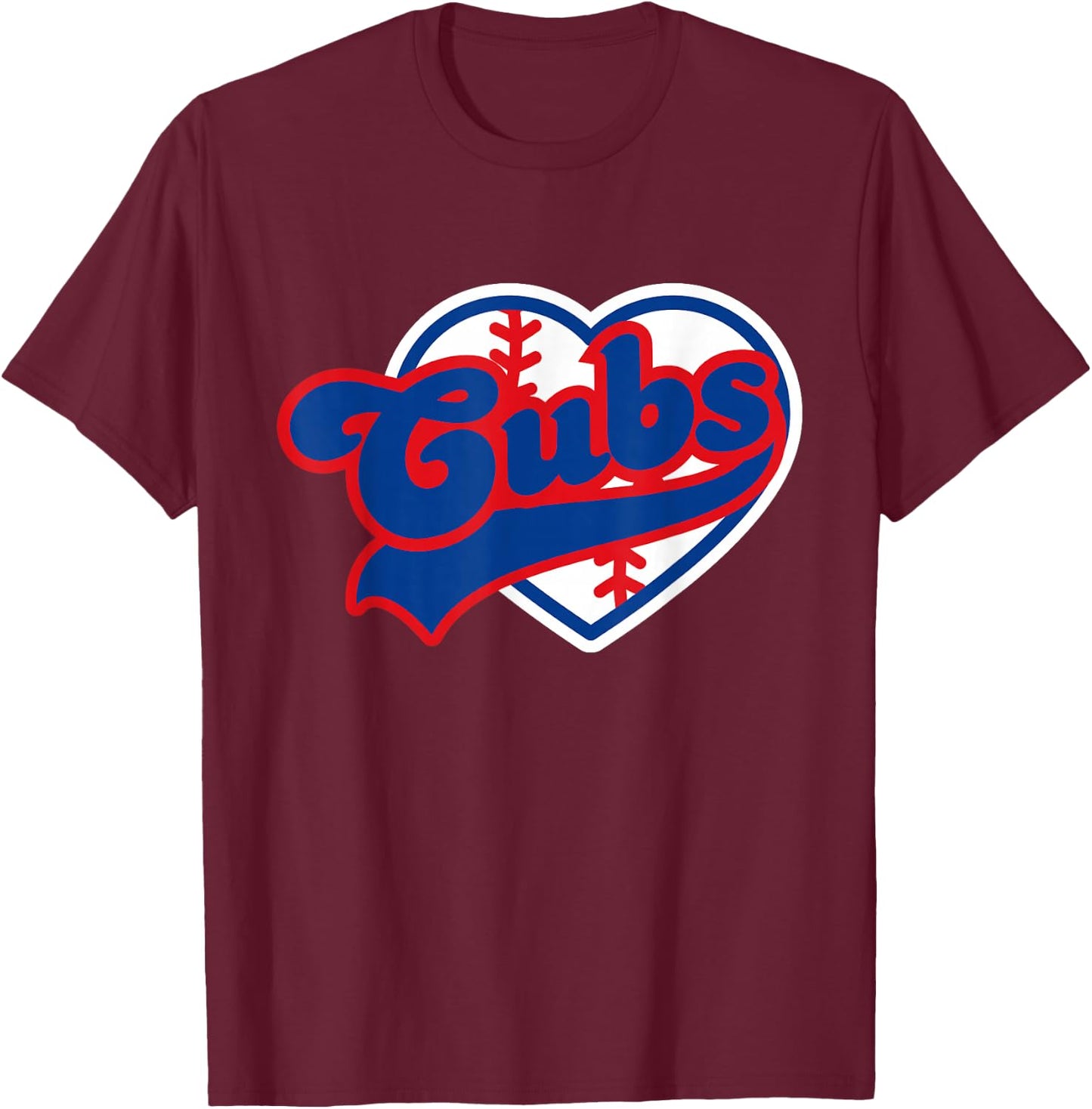 Retro Cubs Last Name Personalized Apparel Cubs Lover Men T-Shirt - T-Shirt | Maroon