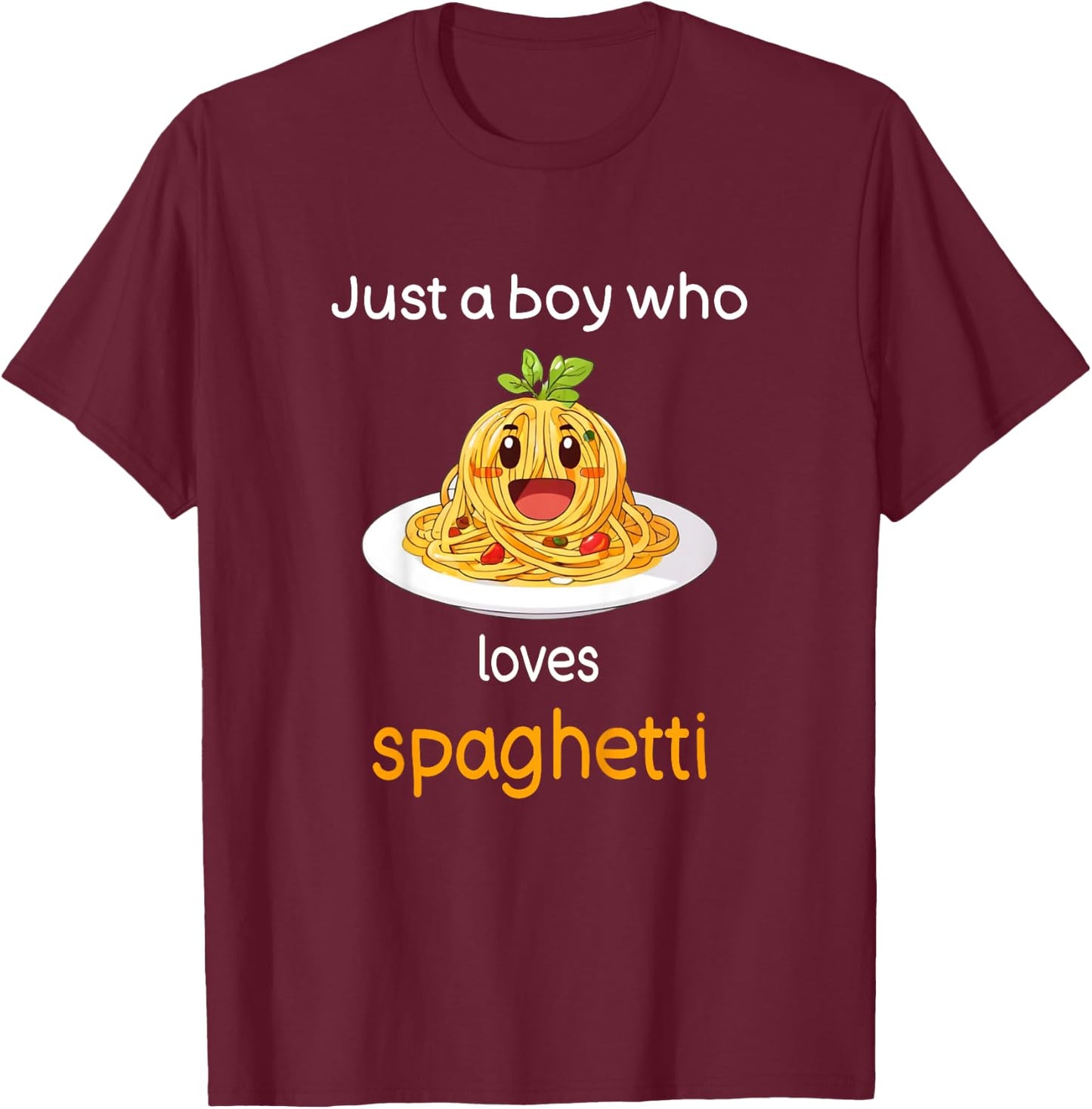 Kids Spaghetti Shirt Boys I Love Spaghetti Kids Spaghetti Lover T-Shirt - T-Shirt | Maroon