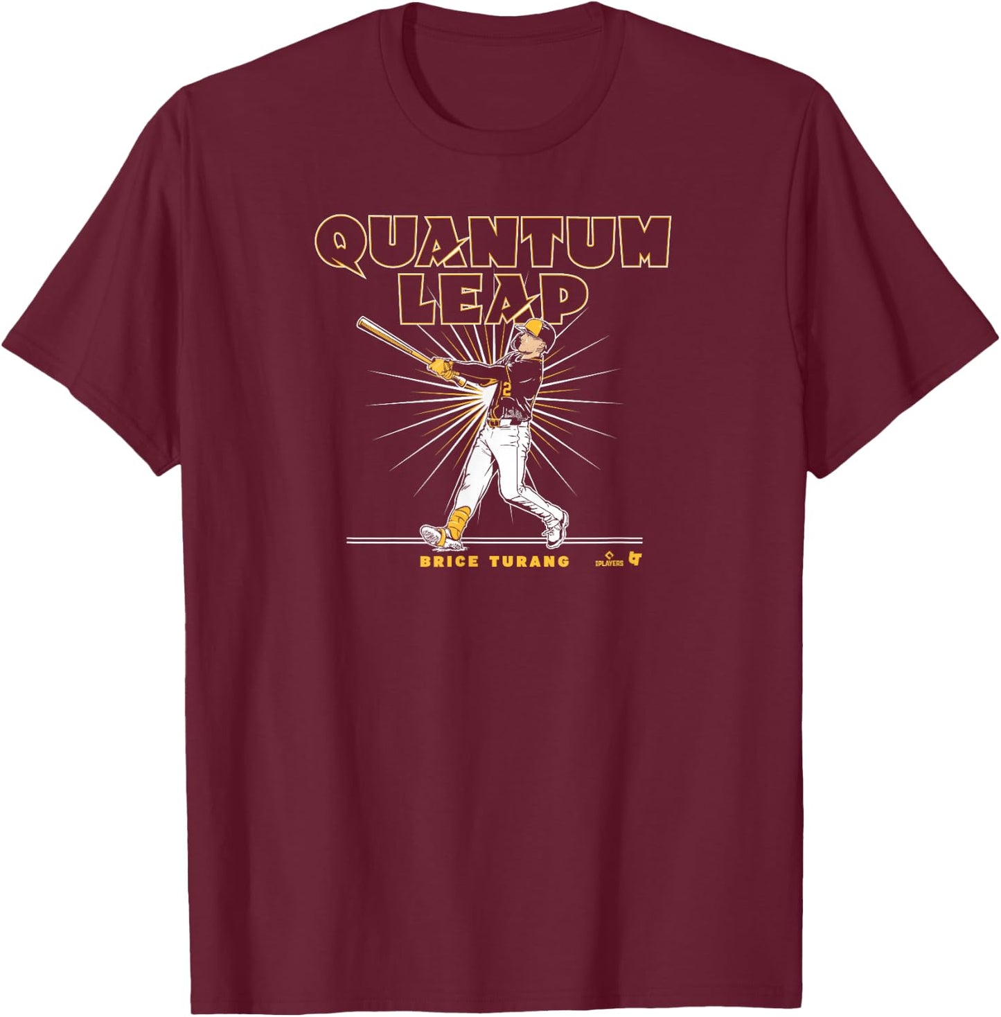Brice Turang - Quantum Leap - Milwaukee Baseball T-Shirt - T-Shirt | Maroon