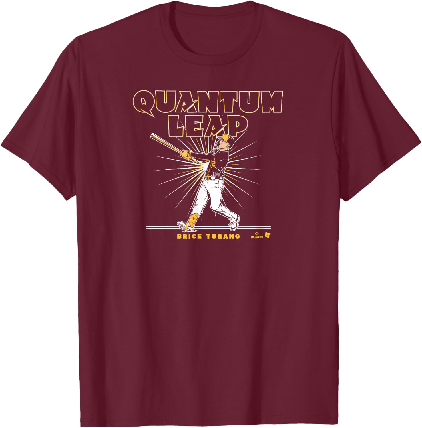 Brice Turang - Quantum Leap - Milwaukee Baseball T-Shirt - T-Shirt | Maroon