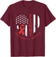 Patriotic US Flag American Hirschsprung's Disease Awareness T-Shirt - T-Shirt | Maroon