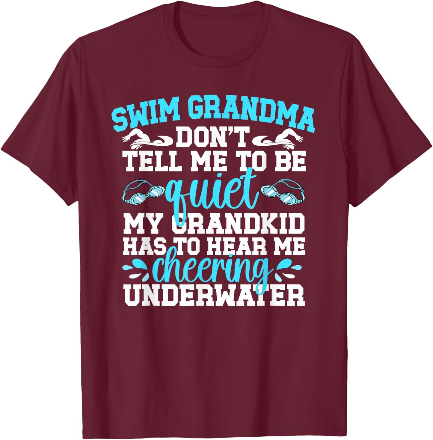 Swim Grandma Funny Swimming Grandma Of A Swimmer Grandma T-Shirt - T-Shirt | Maroon