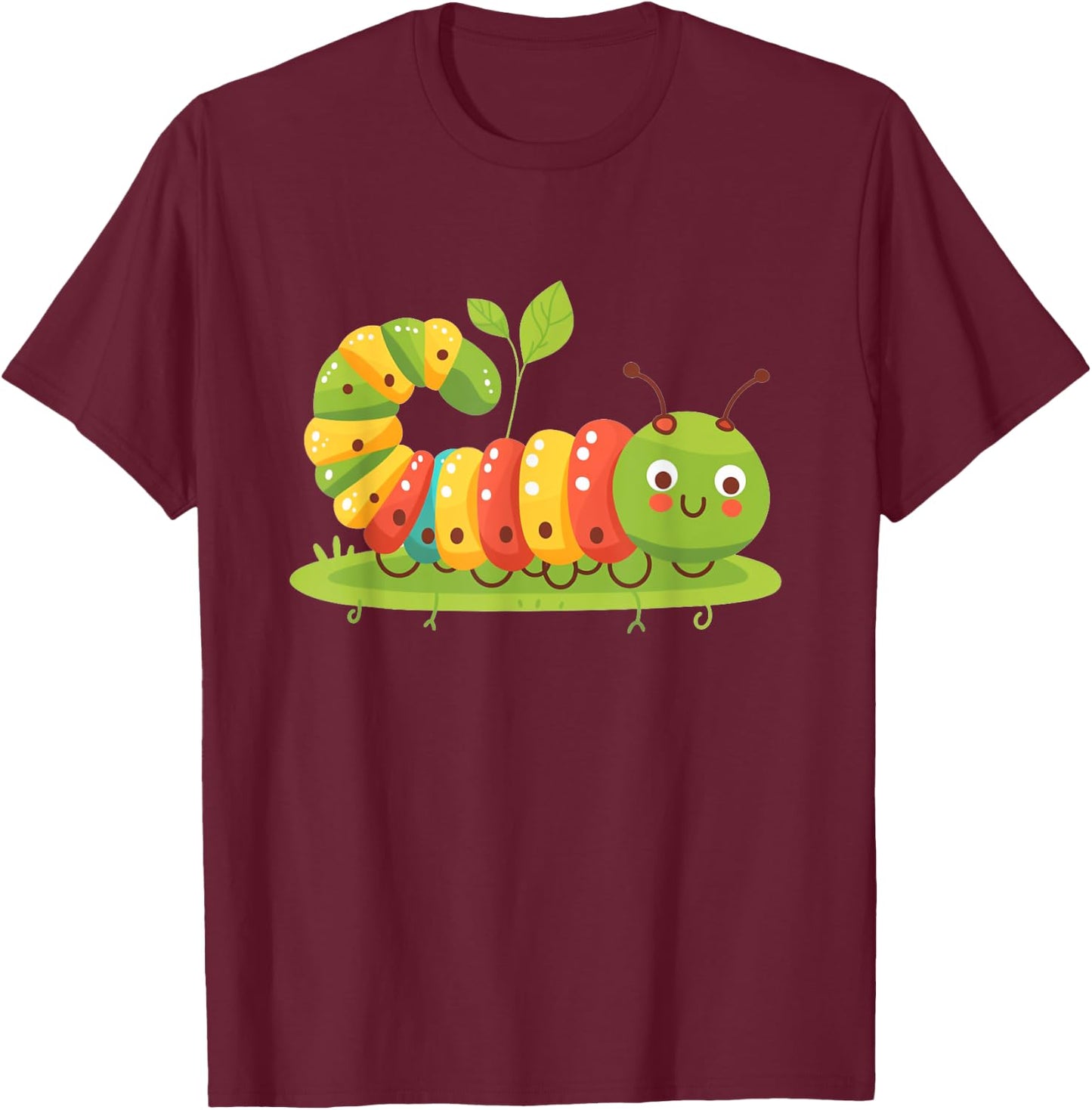 Funny multicolor Caterpillar Costume T-Shirt - T-Shirt | Maroon