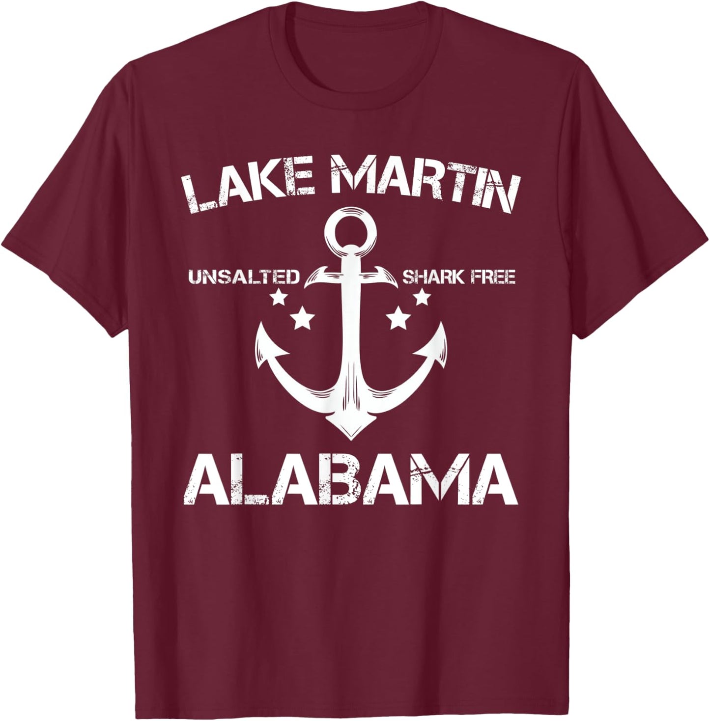 LAKE MARTIN ALABAMA Funny Fishing Camping Summer Gift Women Kids T-Shirt - T-Shirt | Maroon