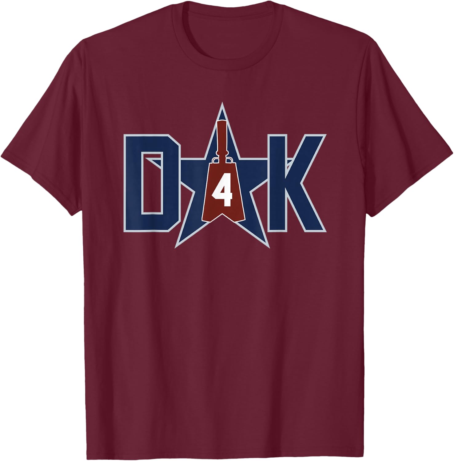 Dak Cowbell Shirt T-Shirt - T-Shirt | Maroon
