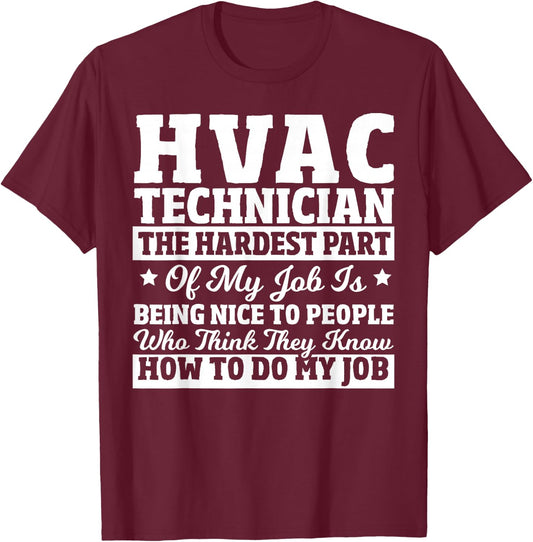 Sarcasm Lover - Hvac Tech Sarcastic Saying Hvac Technician T-Shirt - T-Shirt | Maroon