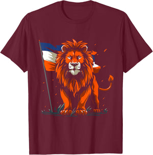 Nederland Pride Flag Netherlands Lion Holland Dutch T-Shirt - T-Shirt | Maroon