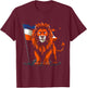 Nederland Pride Flag Netherlands Lion Holland Dutch T-Shirt - T-Shirt | Maroon