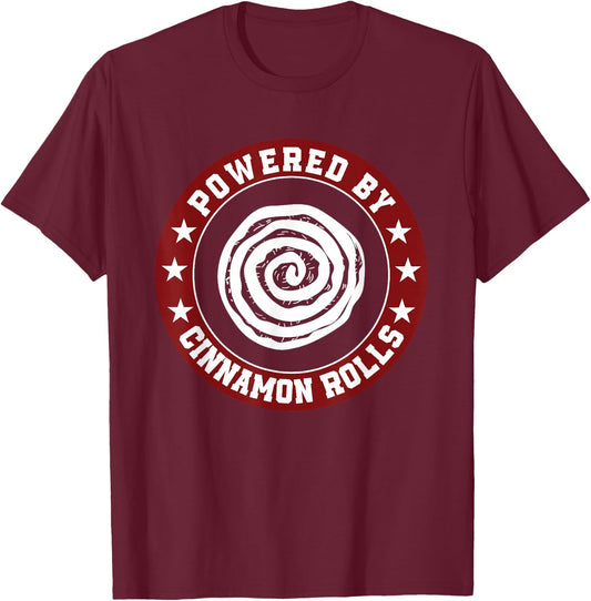 Great Cinnamon Roll Design Funny Baked Bun T-Shirt - T-Shirt | Maroon