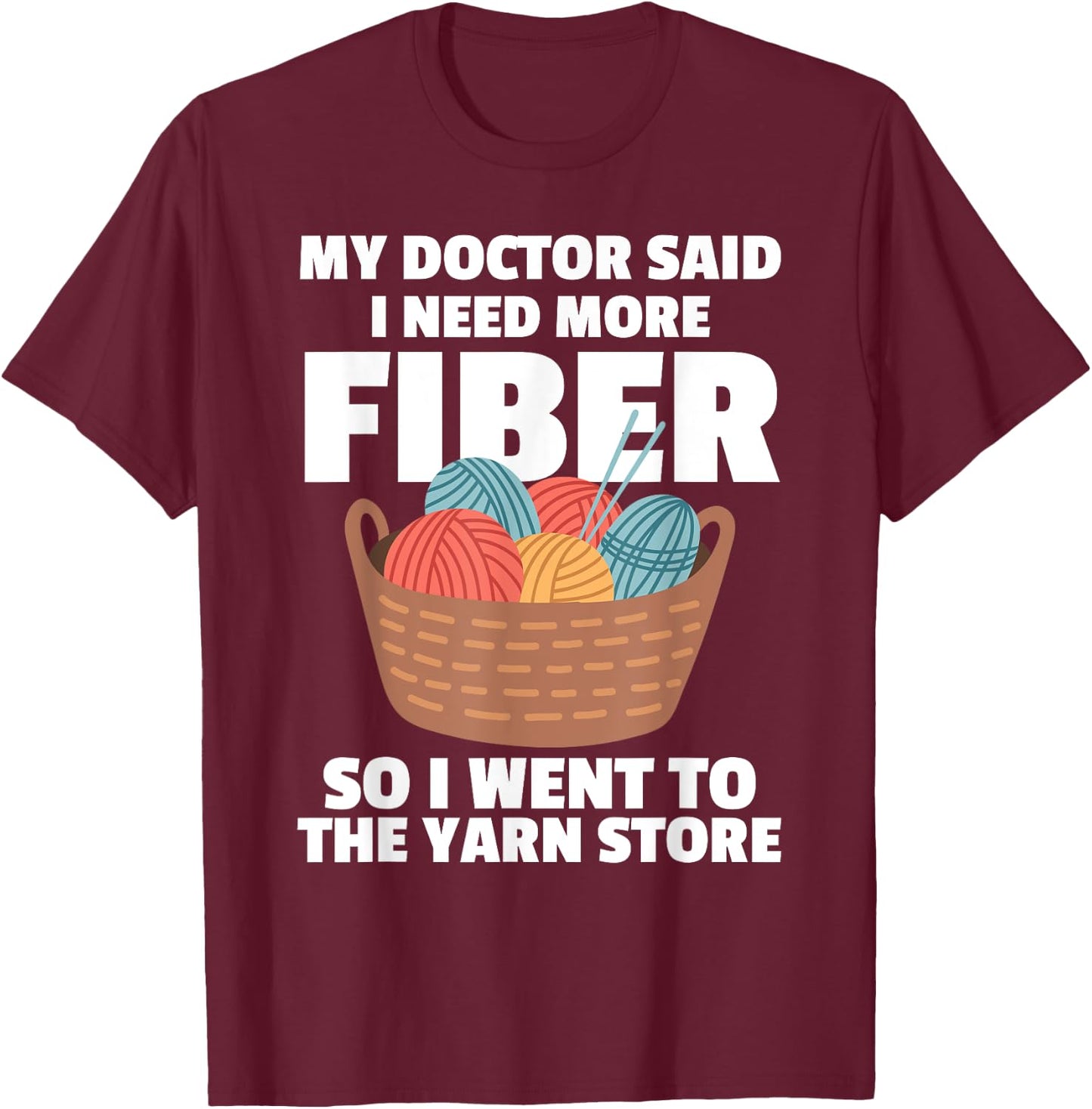 Funny Crocheting Mom Knitting Yarn Crochet Lovers T-Shirt - T-Shirt | Maroon