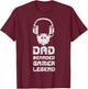 Dad Bearded Gamer Father's Day Humor Bearded Daddy Gamer T-Shirt - T-Shirt | Maroon