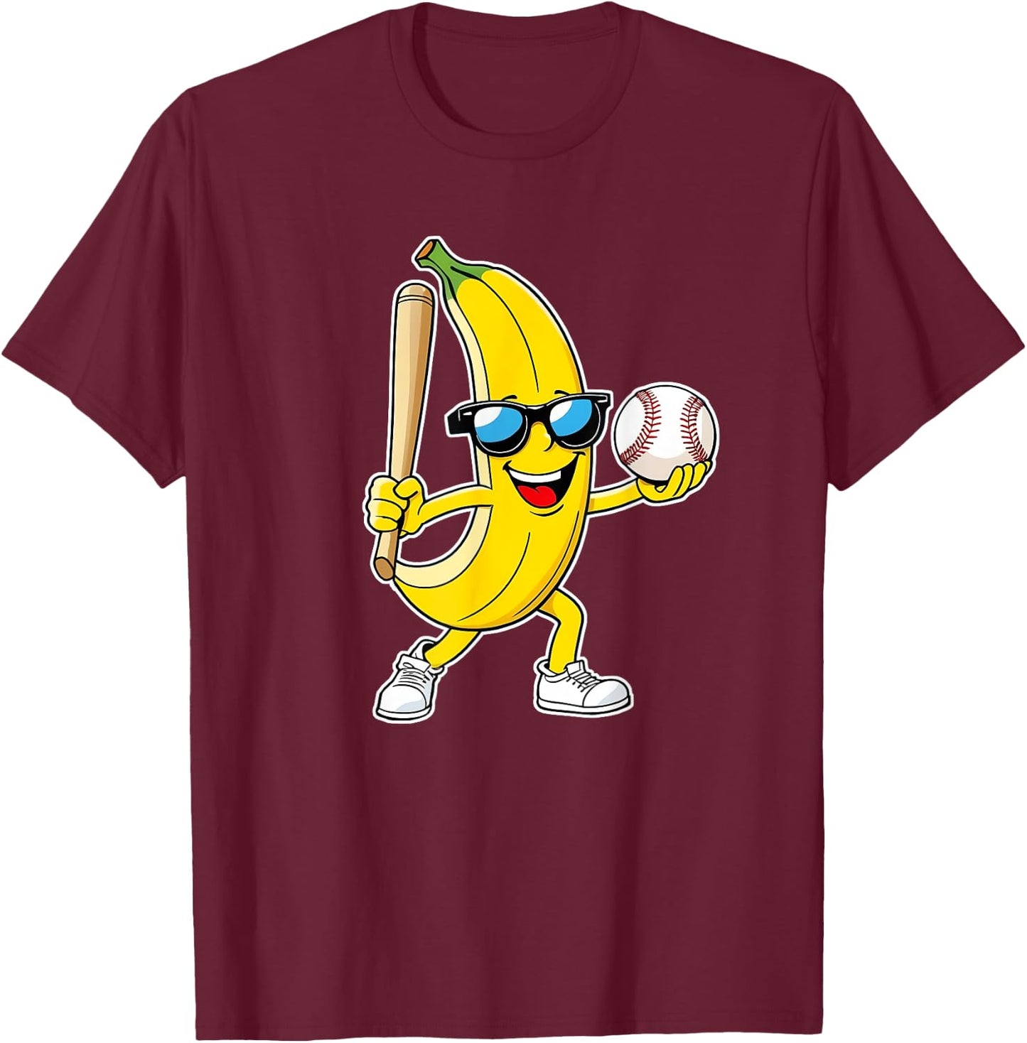 Banana Funny Bananas Men Women Kids Youth T-Shirt - T-Shirt | Maroon