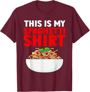Cute Spaghetti Art Women Kids Pasta Spaghetti Lover T-Shirt - T-Shirt | Maroon