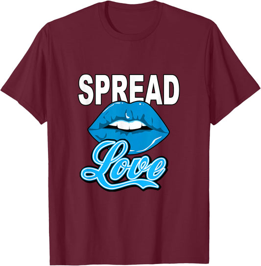 Blue Spread All The LOVE Blue Graphic T-Shirt - T-Shirt | Maroon