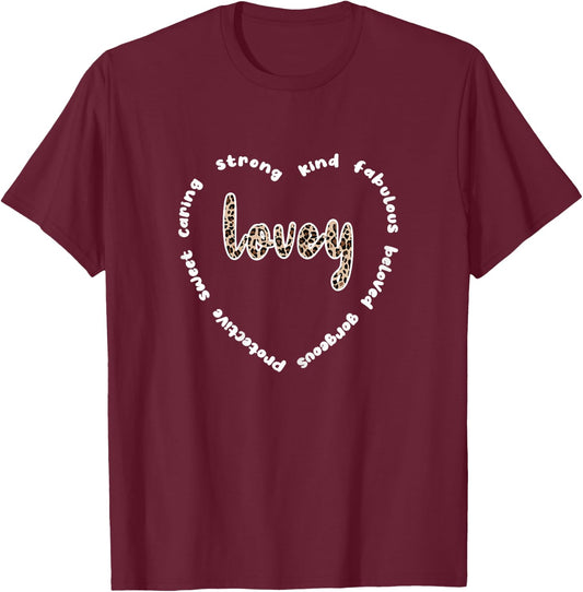 Lovey Heart | Lovey Grandmother Appreciation Lovey Grandma T-Shirt - T-Shirt | Maroon