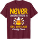 Never Underestimate A Girl Who Likes Candy Corn T-Shirt - T-Shirt | Maroon