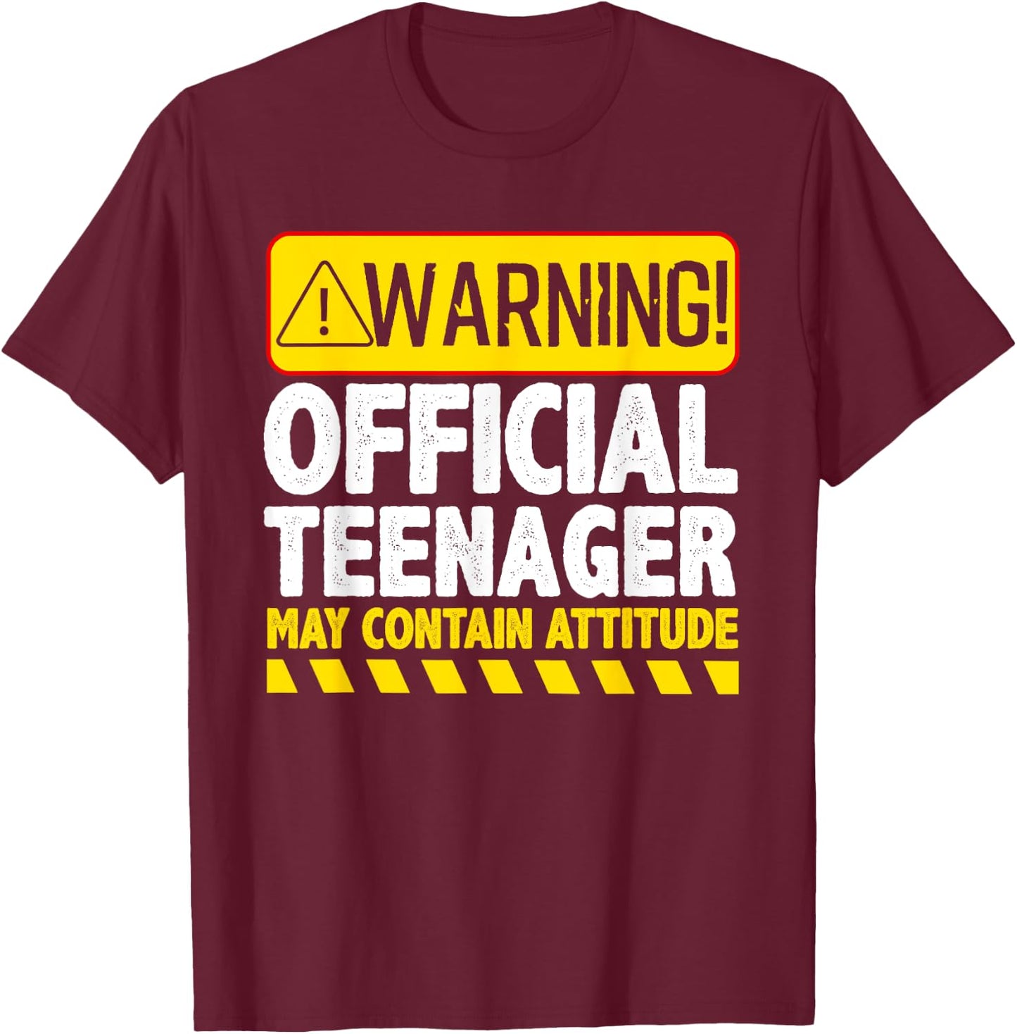 Official Teenager Art For Boys Girls Teen 13 Year Old B-Day T-Shirt - T-Shirt | Maroon