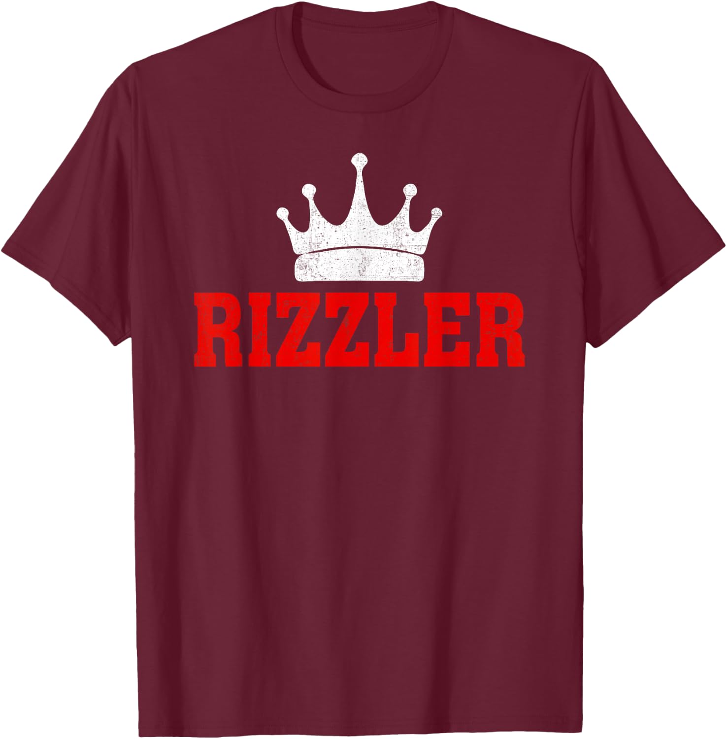 Rizzler W Rizz the Rizz God T-Shirt - T-Shirt | Maroon