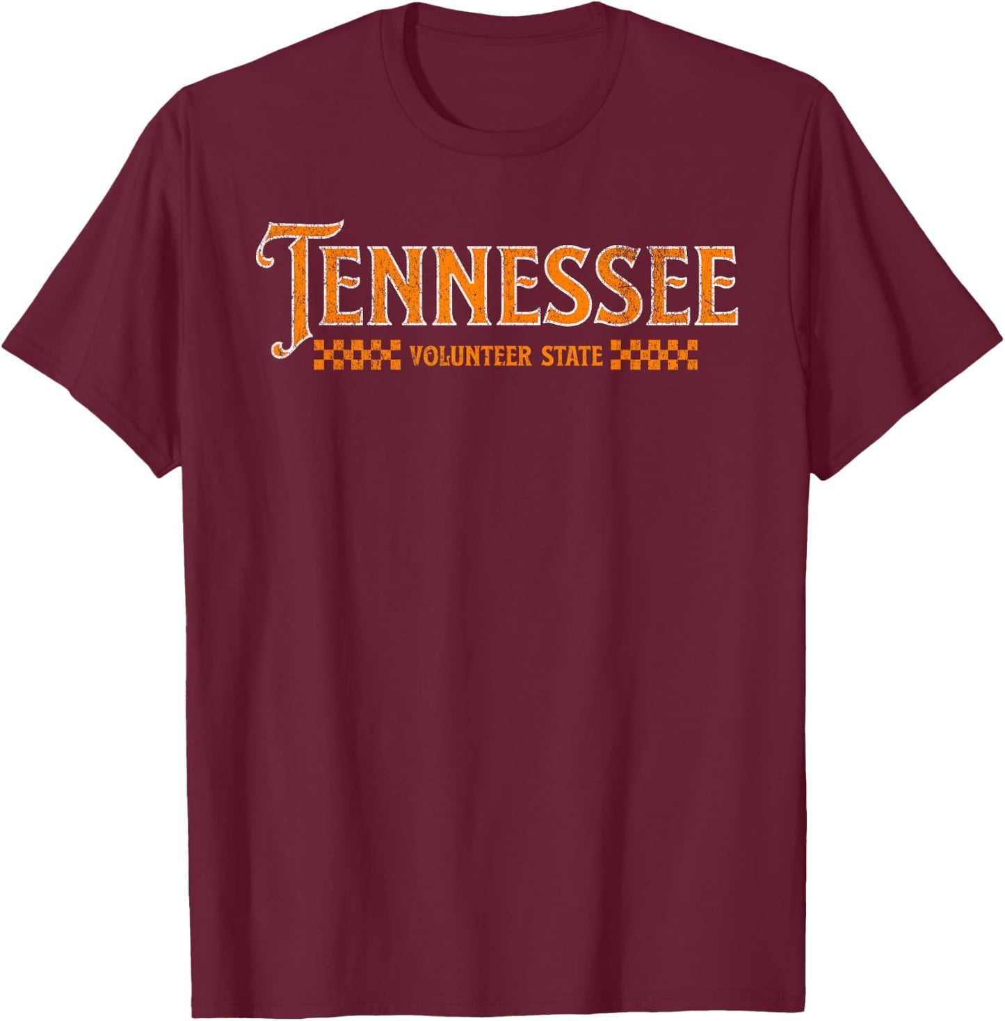 Vintage Tennessee Volunteer State, TN Orange Coonhound T-Shirt - T-Shirt | Maroon