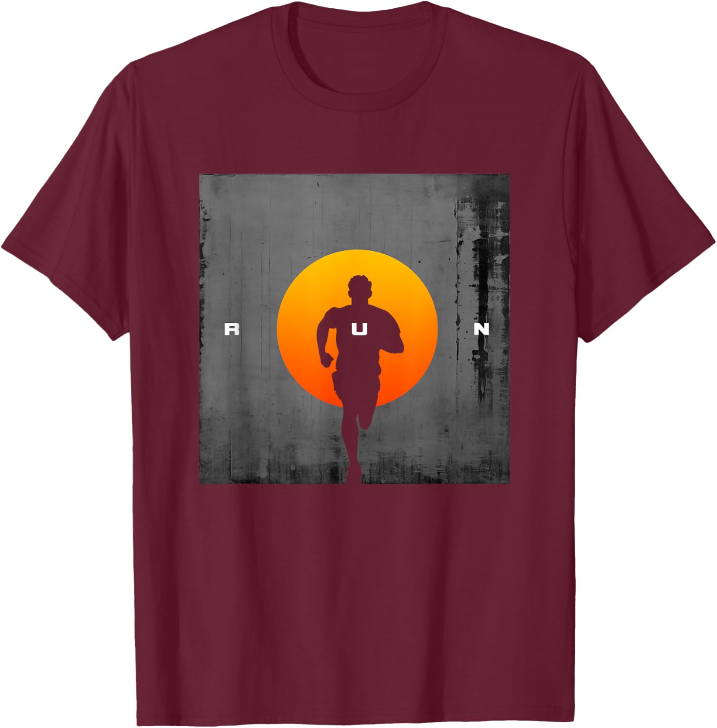 BASBO Run Runner Running , Small, Black T-Shirt - T-Shirt | Maroon
